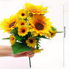 Set of 13 Sunflower Heads for Home Decor & Photography Props