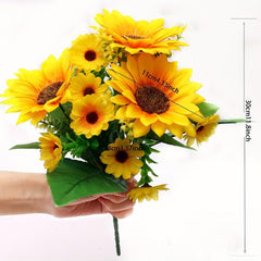 Set of 13 Sunflower Heads for Home Decor & Photography Props