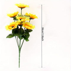 Set of 13 Sunflower Heads for Home Decor & Photography Props