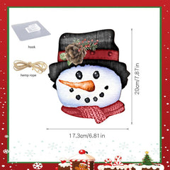 Adorable Wooden Snowman Pendant for Festive Cheer