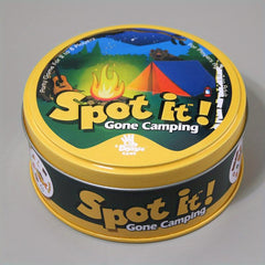 Spot It Card Game Dobble Go Camping 55 Pcs Card With Guidebook Tin Box