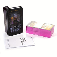 Witches Tarot Deck Tin Box Gilded Edge Astrology Divination Fate Card