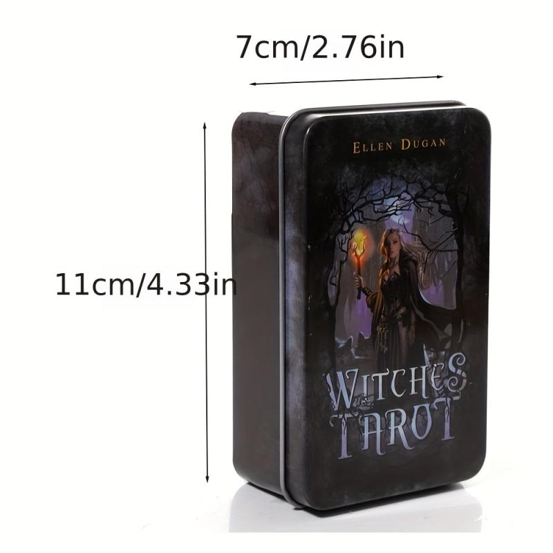 Witches Tarot Deck Tin Box Gilded Edge Astrology Divination Fate Card