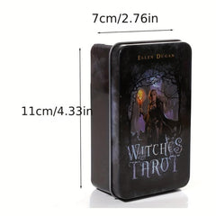 Witches Tarot Deck Tin Box Gilded Edge Astrology Divination Fate Card