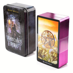 Witches Tarot Deck Tin Box Gilded Edge Astrology Divination Fate Card