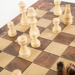 Foldable Wooden Chess Set European & American Sticker Game Functional Chess