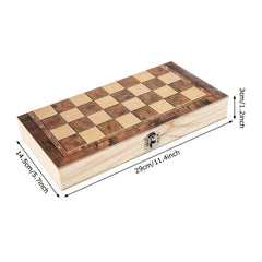 Foldable Wooden Chess Set European & American Sticker Game Functional Chess