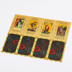 Plastic Waterproof Tarot Foil Cards English Magician Tarot Deck
