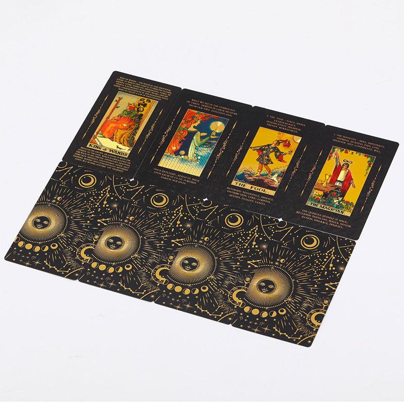 Plastic Waterproof Tarot Foil Cards English Magician Tarot Deck