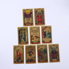 Plastic Waterproof Tarot Foil Cards English Magician Tarot Deck
