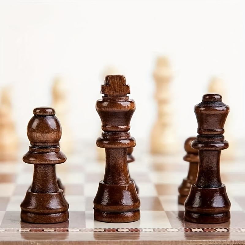 5 59 Cm Solid Wood Chess Pieces Set Of 32 Pieces