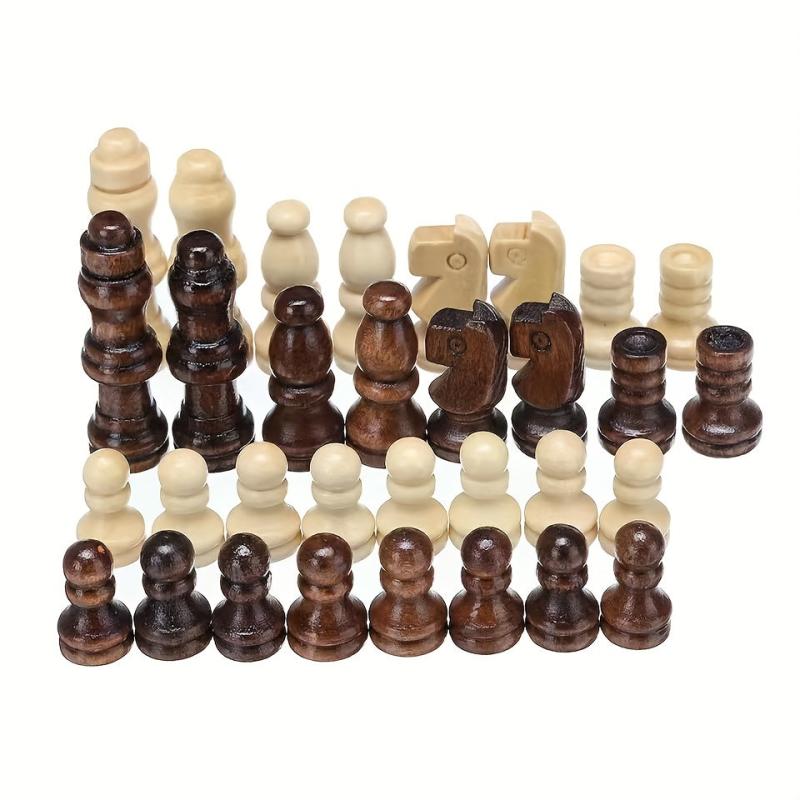 5 59 Cm Solid Wood Chess Pieces Set Of 32 Pieces