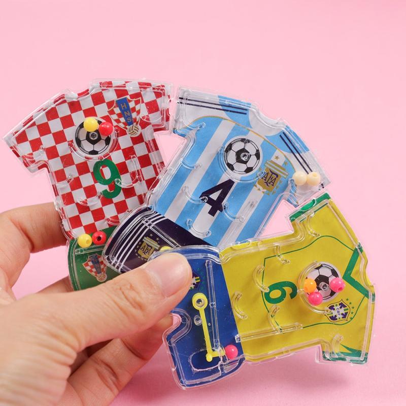 10pcs Soccer Pinball Maze Toys Team Uniform Fingertip Game Football Party Favors
