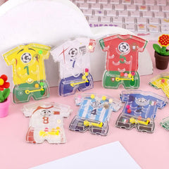 10pcs Soccer Pinball Maze Toys Team Uniform Fingertip Game Football Party Favors