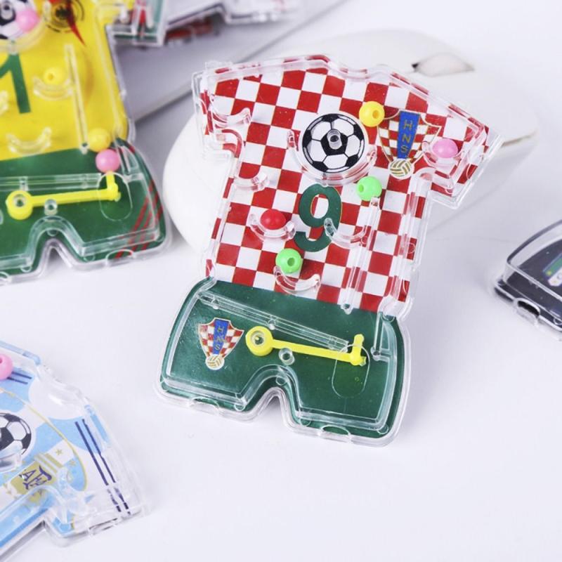 10pcs Soccer Pinball Maze Toys Team Uniform Fingertip Game Football Party Favors