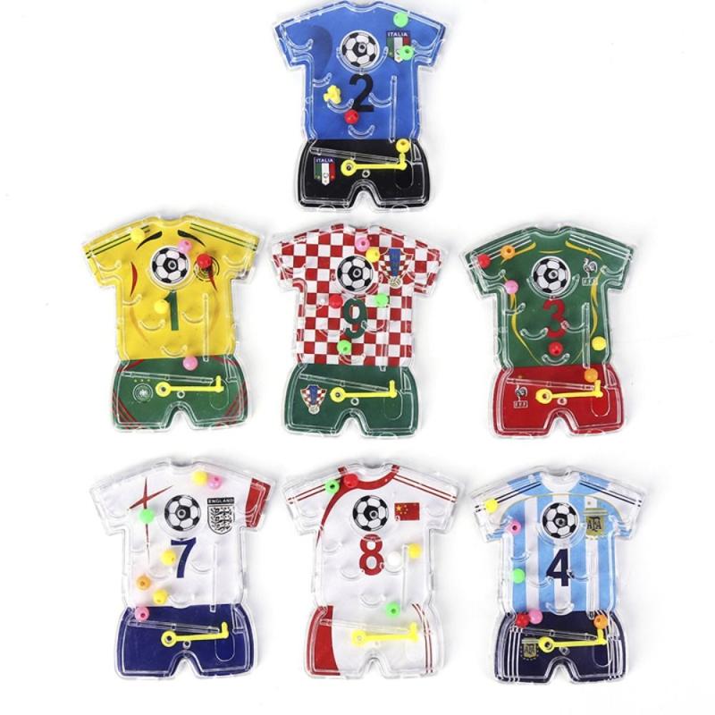 10pcs Soccer Pinball Maze Toys Team Uniform Fingertip Game Football Party Favors