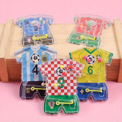 10pcs Soccer Pinball Maze Toys Team Uniform Fingertip Game Football Party Favors