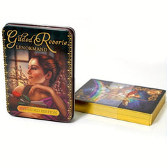 Gilded Reverie Lenormand Tarot Oracle Cards Tin Metal Box