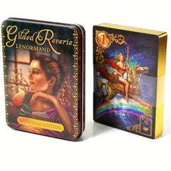 Gilded Reverie Lenormand Tarot Oracle Cards Tin Metal Box