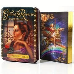 Gilded Reverie Lenormand Tarot Oracle Cards Tin Metal Box