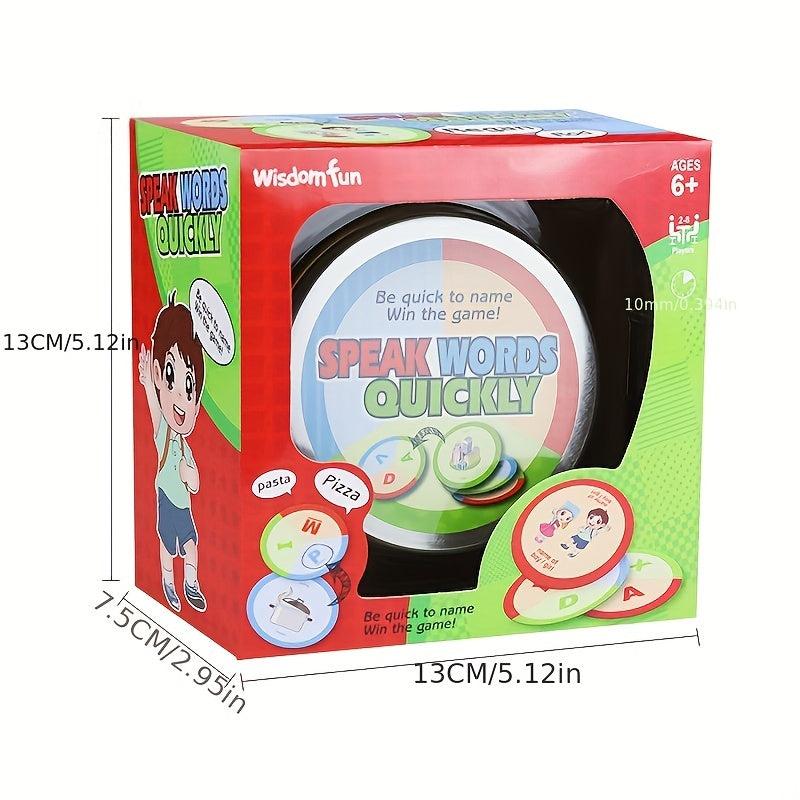 Speak Words Quickly Game Card - Fun Party Supplies