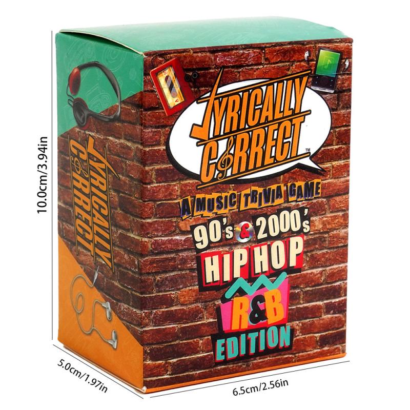 Hip Hop & R&B Music Trivia Card Game for Family Gatherings