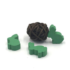 12pcs DIY Rabbit Chess Pieces Wooden Games