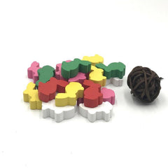 12pcs DIY Rabbit Chess Pieces Wooden Games