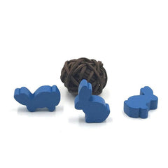 12pcs DIY Rabbit Chess Pieces Wooden Games