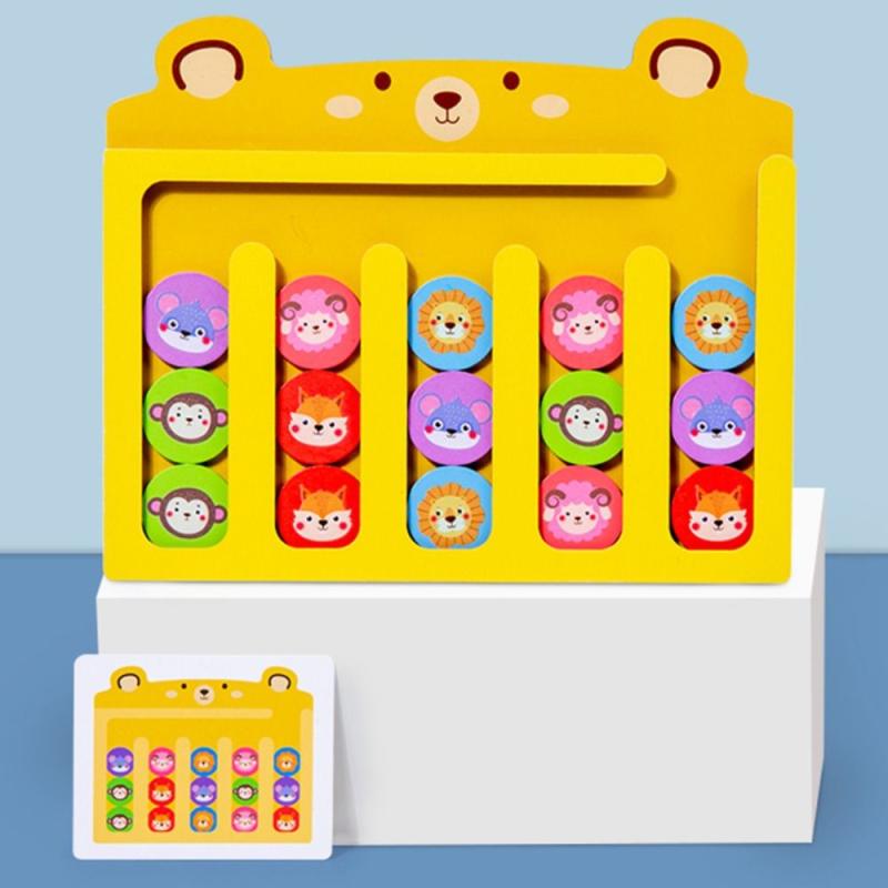 Wooden Animal Matching Game Logical Thinking Board Game