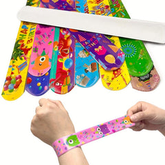24pcs Happy Birthday Slap Bracelets Kids Party Favors Halloween Christmas Gift