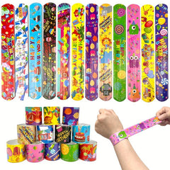 24pcs Happy Birthday Slap Bracelets Kids Party Favors Halloween Christmas Gift