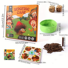 Wooden Hedgehog Stick Game Hand Fine Motor Sensory Training Toy