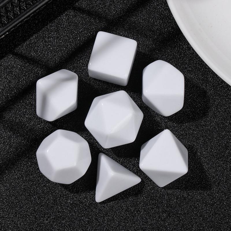 7pcs Blank Rounded Dice DIY Board Game Accessories