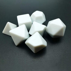 7pcs Blank Rounded Dice DIY Board Game Accessories