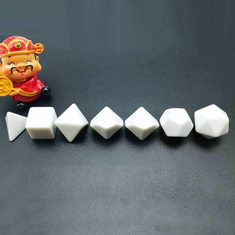 7pcs Blank Rounded Dice DIY Board Game Accessories