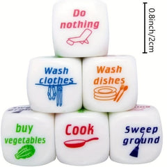 2pcs Housework Dice for Couples Fun Game