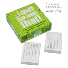 Trivia Board Game: I Should Have Known That Puzzle Quiz - Fun English Card Game