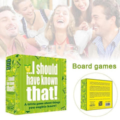 Trivia Board Game: I Should Have Known That Puzzle Quiz - Fun English Card Game