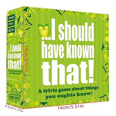 Trivia Board Game: I Should Have Known That Puzzle Quiz - Fun English Card Game