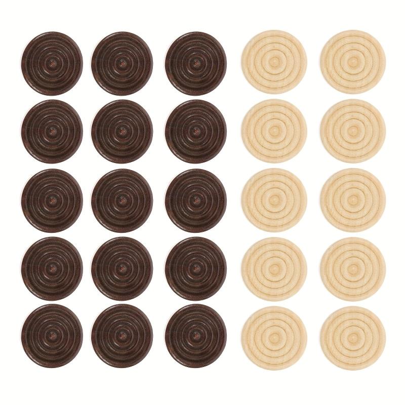 30 Wooden Checkers 1 Inch for Backgammon Game
