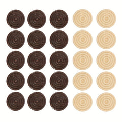 30 Wooden Checkers 1 Inch for Backgammon Game