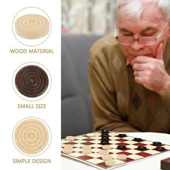 30 Wooden Checkers 1 Inch for Backgammon Game