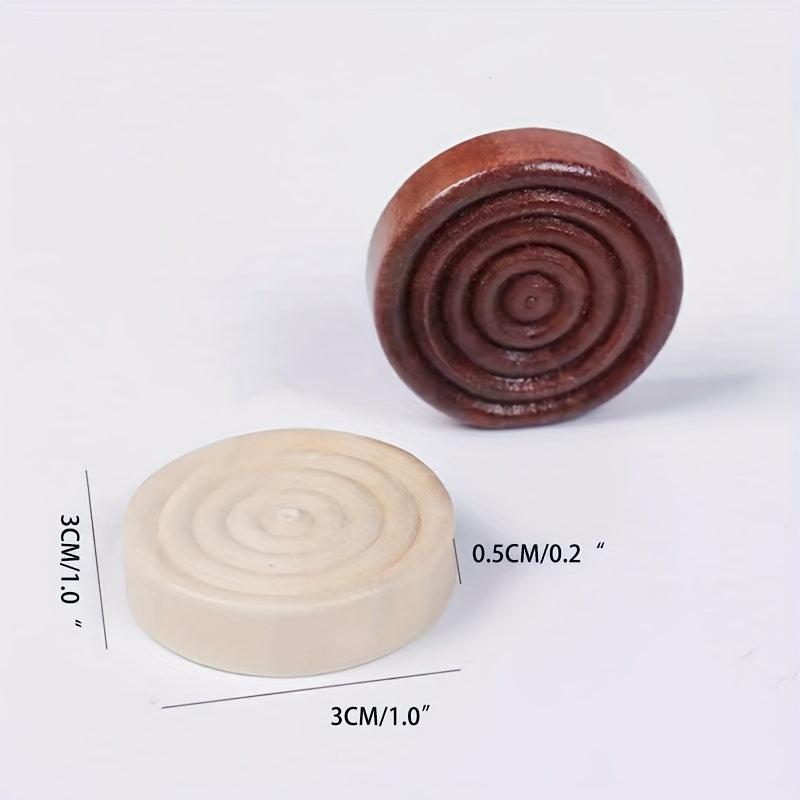 30 Wooden Checkers 1 Inch for Backgammon Game