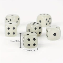 12pcs 14mm Luminous Game Dice Set