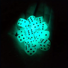 12pcs 14mm Luminous Game Dice Set