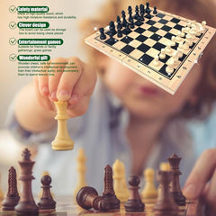 3 in 1 Foldable Wood Chess Set High Stickers