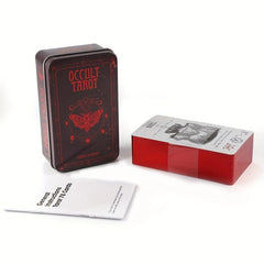 Occult Tarot In Tin Box Plated Edge Hot Sell Tarot Cards For Divination