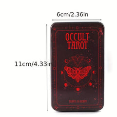 Occult Tarot In Tin Box Plated Edge Hot Sell Tarot Cards For Divination