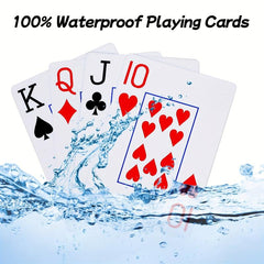 2 Pack Waterproof Jumbo Playing Cards Large Print Professional Poker Size